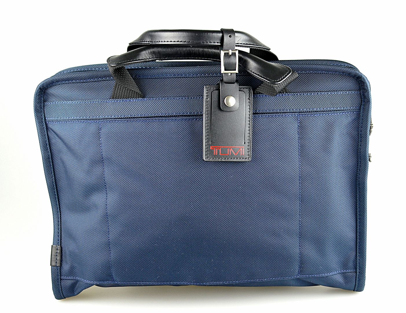 tumi blue briefcase